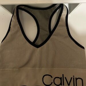 Calvin Klein Performance women's ribbed sports bra or crop top